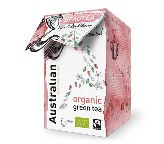 Green tea Beautea 16 x 1,6 gram fairtrade organic
